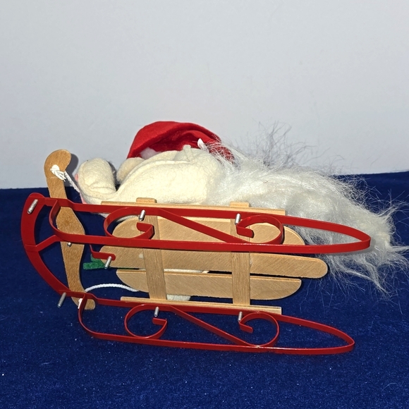 Annalee Vintage 10" Christmas Kitten On Sled - Picture 8 of 8